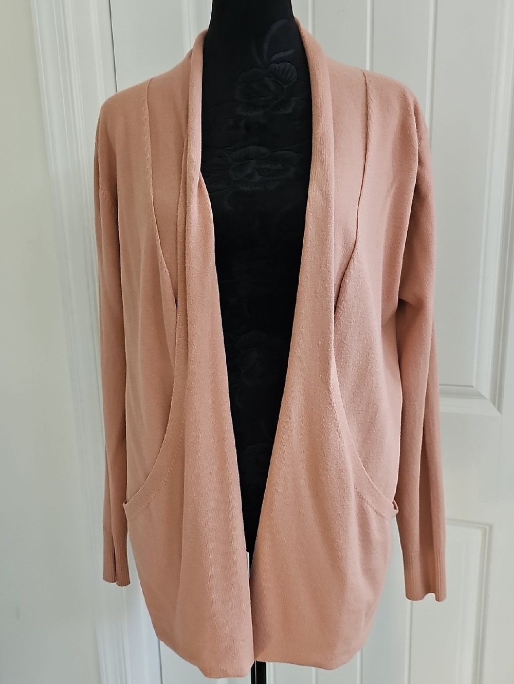 NWT Milano Rose Clay Open-Front Cardigana, Medium